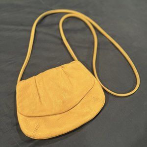 Fossil Yellow Crossbody 8"x6" Small Purse Leather Tiny